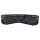 Susan Power Recliner Sectional Sofa Gray Faux Leather Center Console BM329728