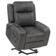 Josen Power Recliner Chair 36 Inch Gray Faux Leather Track Armrests BM329729