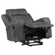 Josen Power Recliner Chair 36 Inch Gray Faux Leather Track Armrests BM329729