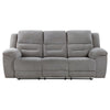 Gilo Manual Recliner Sofa 92 Inch Light Gray Pillow Top Armrests BM329730