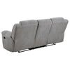 Gilo Manual Recliner Sofa 92 Inch Light Gray Pillow Top Armrests BM329730