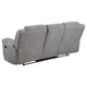 Gilo Manual Recliner Sofa 92 Inch Light Gray Pillow Top Armrests BM329730