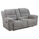 Gilo Manual Recliner Loveseat 81 Inch Light Gray Pillow Top Armrests BM329731