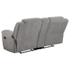 Gilo Manual Recliner Loveseat 81 Inch Light Gray Pillow Top Armrests BM329731