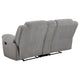 Gilo Manual Recliner Loveseat 81 Inch Light Gray Pillow Top Armrests BM329731