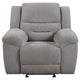 Gilo Manual Glider Recliner Armchair 46 Inch Light Gray Pillow Top BM329732
