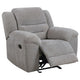 Gilo Manual Glider Recliner Armchair 46 Inch Light Gray Pillow Top BM329732