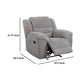 Gilo Manual Glider Recliner Armchair 46 Inch Light Gray Pillow Top BM329732