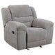 Gilo Manual Glider Recliner Armchair 46 Inch Light Gray Pillow Top BM329732