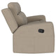 Krio Manual Recliner Sofa 80 Inch Modern Taupe Brown Faux Leather BM329733