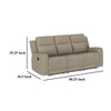 Krio Manual Recliner Sofa 80 Inch Modern Taupe Brown Faux Leather BM329733