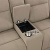 Krio Manual Recliner Loveseat 71 Inch Modern Taupe Brown Faux Leather BM329734
