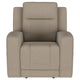 Krio Manual Recliner Chair 37 Inch Modern Taupe Brown Faux Leather BM329735