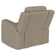 Krio Manual Recliner Chair 37 Inch Modern Taupe Brown Faux Leather BM329735