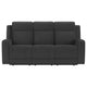 Krio Manual Recliner Sofa 80 Inch Modern Charcoal Gray Faux Leather BM329736