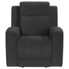 Krio Manual Recliner Chair 37 Inch Modern Charcoal Gray Faux Leather BM329738