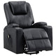 Stoy Power Lift Recliner Chair Massage 36 Inch Black Faux Leather BM329739