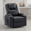 Stoy Power Lift Recliner Chair, Massage, 36 Inch Black Faux Leather