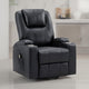 Stoy Power Lift Recliner Chair, Massage, 36 Inch Black Faux Leather