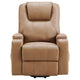 Stoy Power Lift Recliner Chair Massage 36 Inch Brown Faux Leather