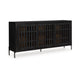 Ashley Lizzy Sideboard Console 3 Inner Shelves Black Natural Wood 64 Inch BM329742