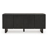 Ashley Arrel Sideboard Console Beveled 4 Doors Black Solid Wood 65 Inch BM329746