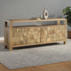 Ashley Hugh Sideboard Cabinet Console, Butcher Block Natural Brown 68 Inch