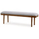 Ashley Jeyn Large Dining Room Bench 59 Inch Brown Hardwood Gray Polyester BM329750