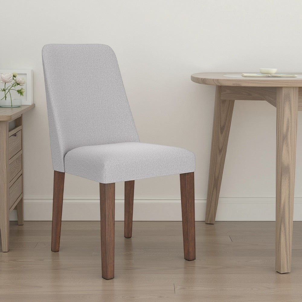Ashley Jeyn Dining Side Chair Set of 2, Solid Hardwood, Light Gray Polyester