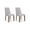 Ashley Jeyn Dining Side Chair Set of 2, Solid Hardwood, Light Gray Polyester