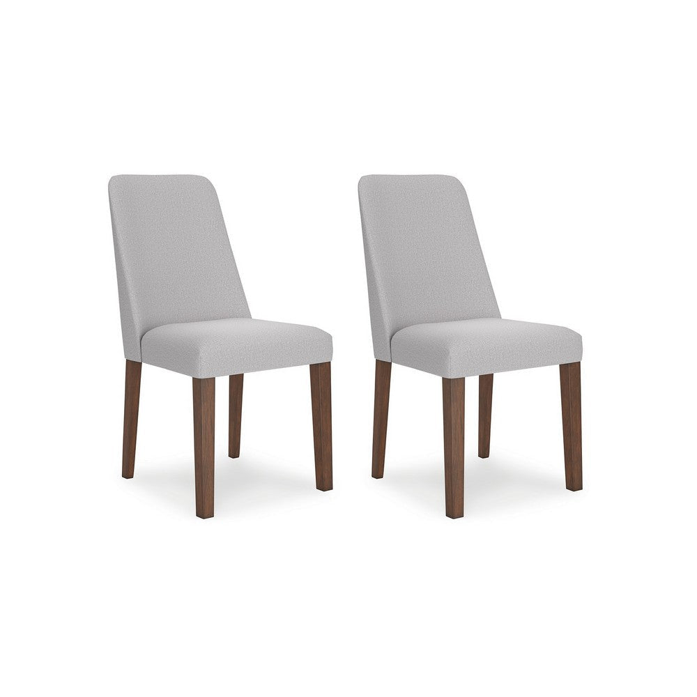 Ashley Jeyn Dining Side Chair Set of 2, Solid Hardwood, Light Gray Polyester