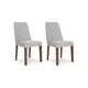 Ashley Jeyn Dining Side Chair Set of 2, Solid Hardwood, Light Gray Polyester