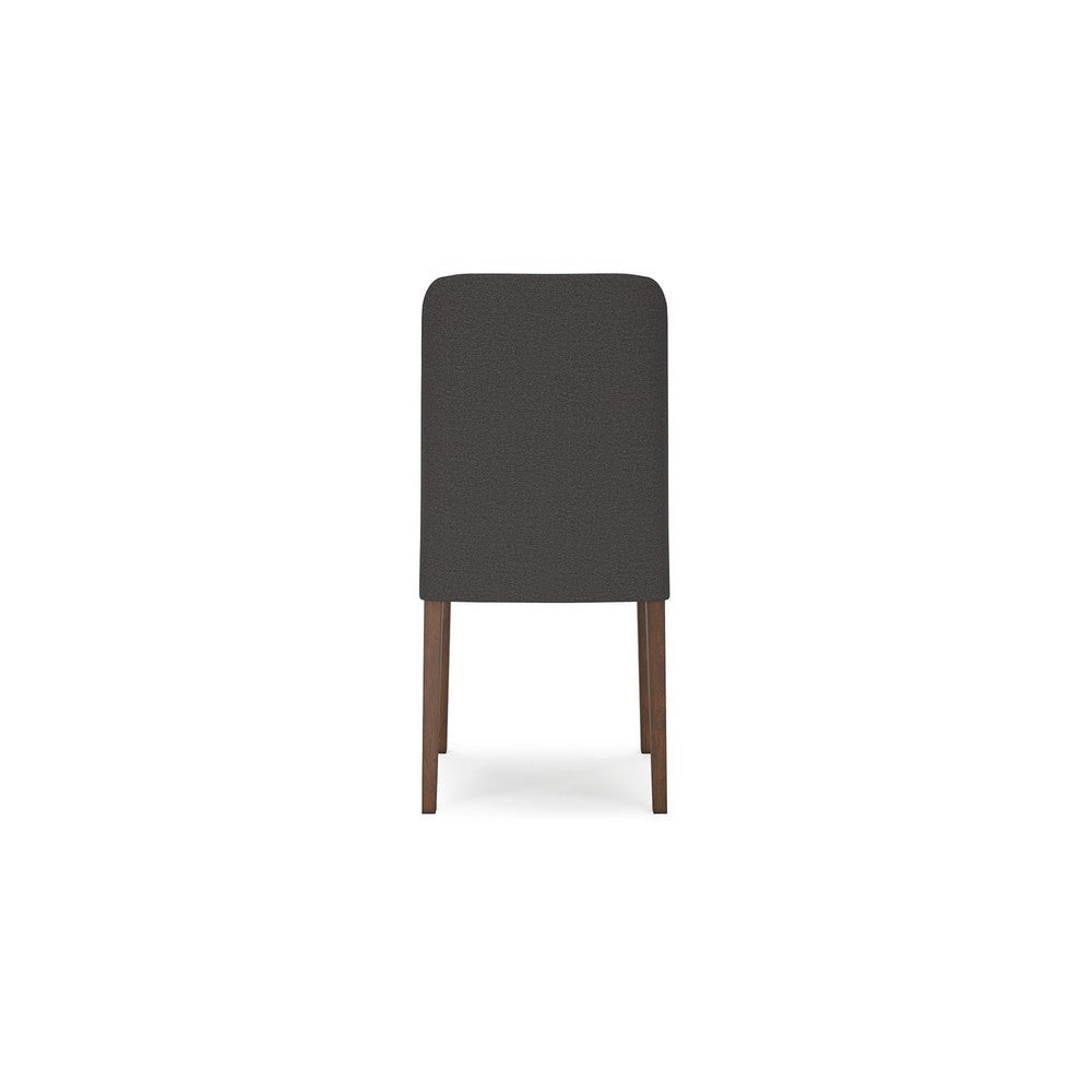 Ashley Jeyn Dining Side Chair Set of 2 Solid Wood Charcoal Gray Polyester BM329752
