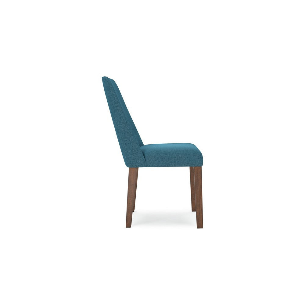 Ashley Jeyn Dining Side Chair Set of 2 Solid Hardwood Blue Polyester Fabric BM329753