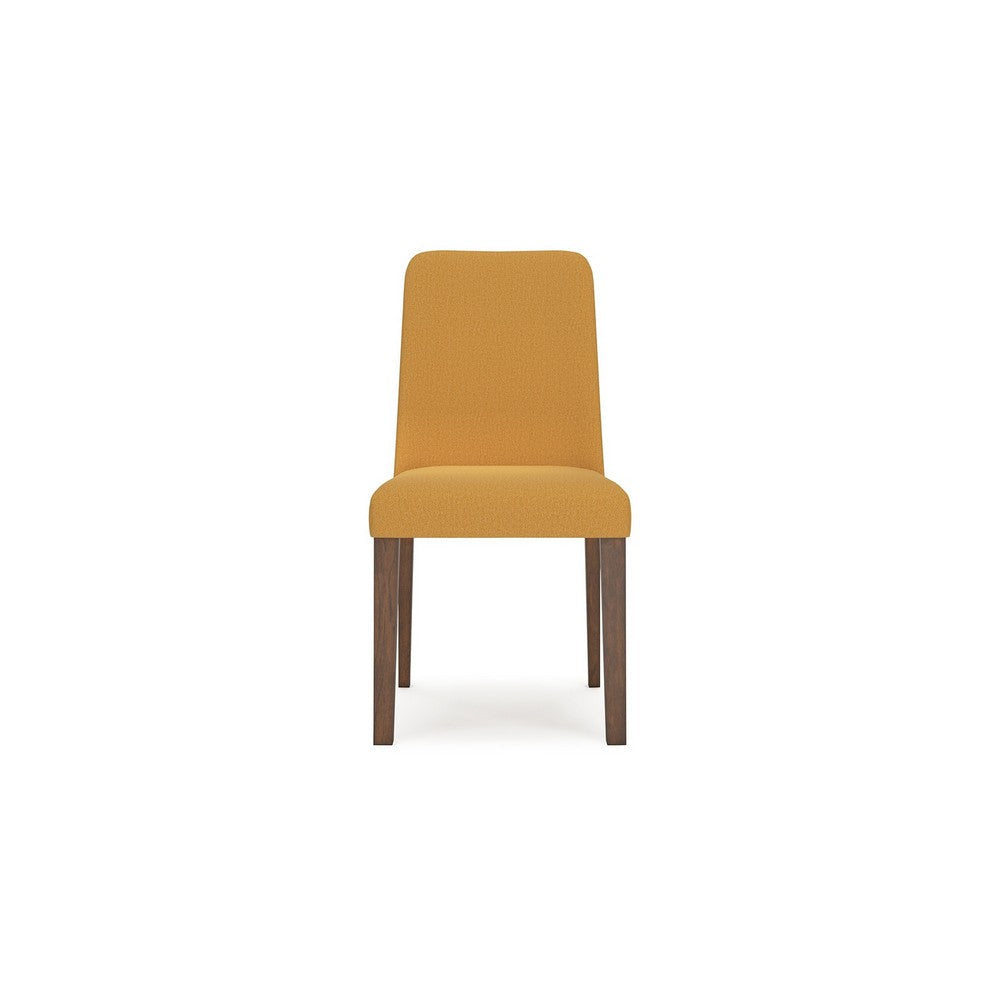 Ashley Jeyn Dining Side Chair Set of 2 Solid Hardwood Yellow Polyester