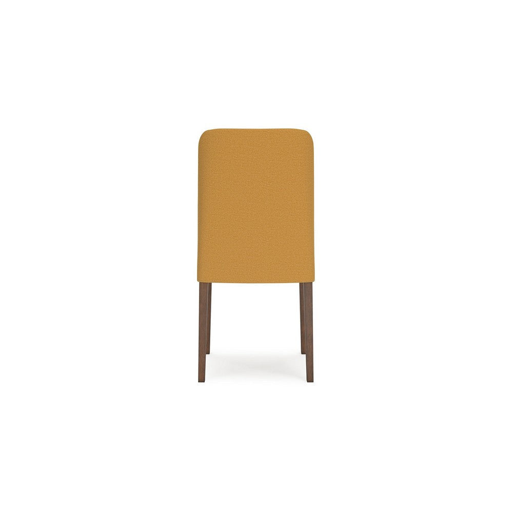 Ashley Jeyn Dining Side Chair Set of 2 Solid Hardwood Yellow Polyester