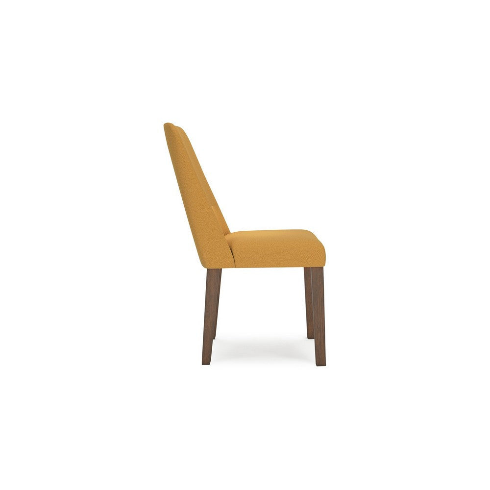 Ashley Jeyn Dining Side Chair Set of 2 Solid Hardwood Yellow Polyester