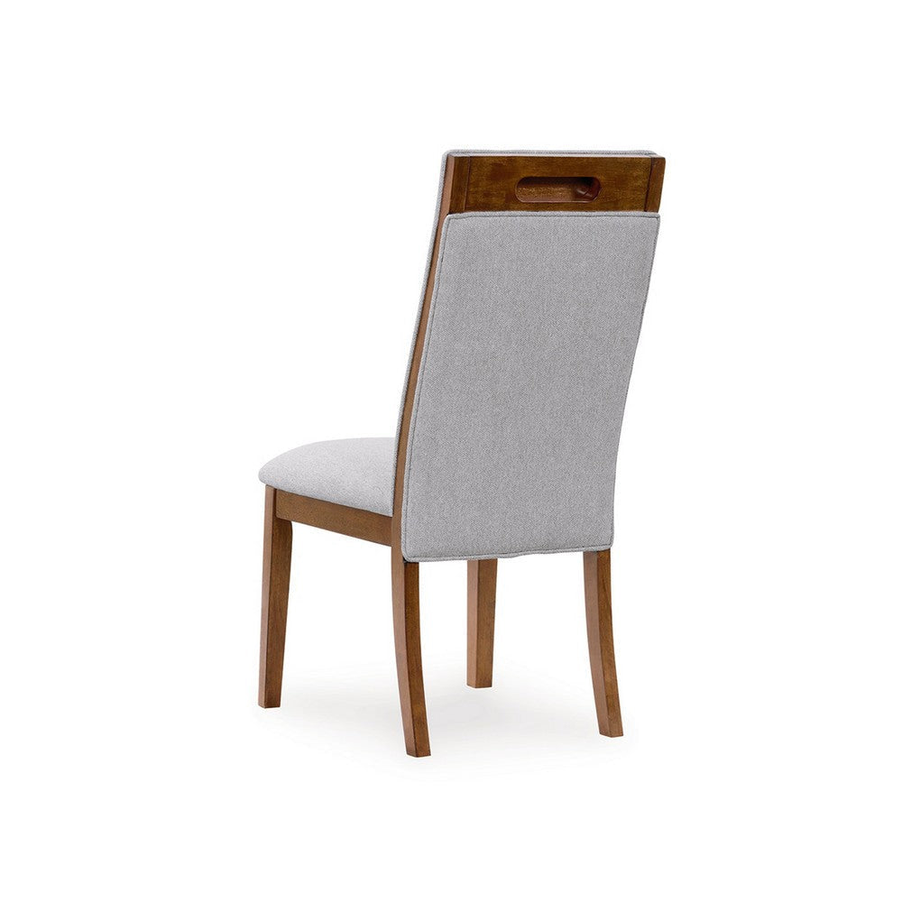 Ashley Jeyn Dining Side Chair Set of 2 Solid Hardwood Light Gray Polyester BM329755