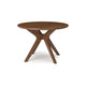 Ashley Jeyn Round Dining Table Modern Curved Base 45 Inch Brown Mango Wood BM329757
