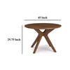Ashley Jeyn Round Dining Table Modern Curved Base 45 Inch Brown Mango Wood BM329757