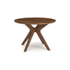 Ashley Jeyn Round Dining Table, Modern Curved Base, 45 Inch Brown Mango Wood