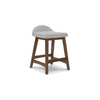 Ashley Jeyn Counter Stool with Footrest Set of 2, Brown Wood, Light Gray Seat