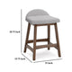 Ashley Jeyn Counter Stool with Footrest Set of 2 Brown Wood Light Gray Seat BM329758