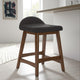 Ashley Jeyn Counter Stool with Footrest Set of 2 Brown Wood Charcoal Gray