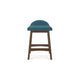 Ashley Jeyn Counter Stool with Footrest Set of 2 Brown Hardwood Blue Seat