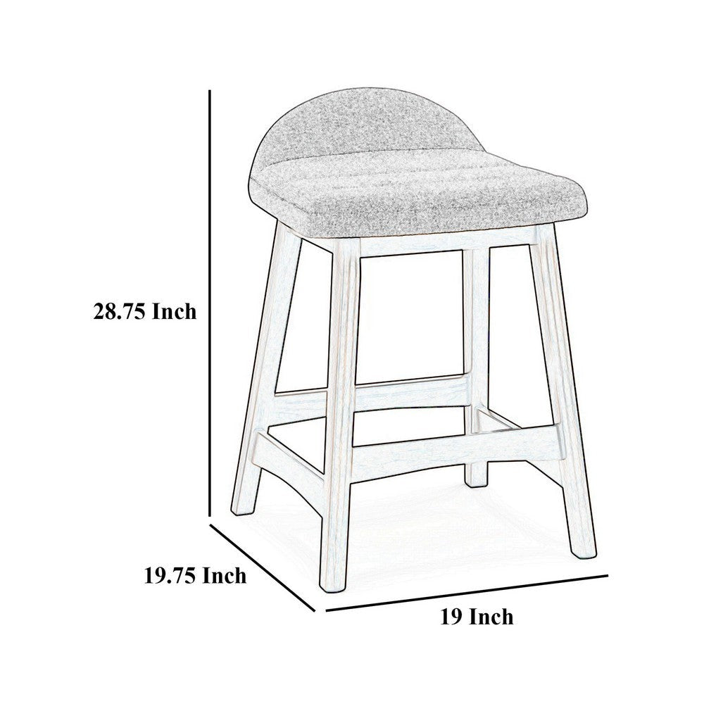 Ashley Jeyn Counter Stool with Footrest Set of 2 Brown Hardwood Blue Seat