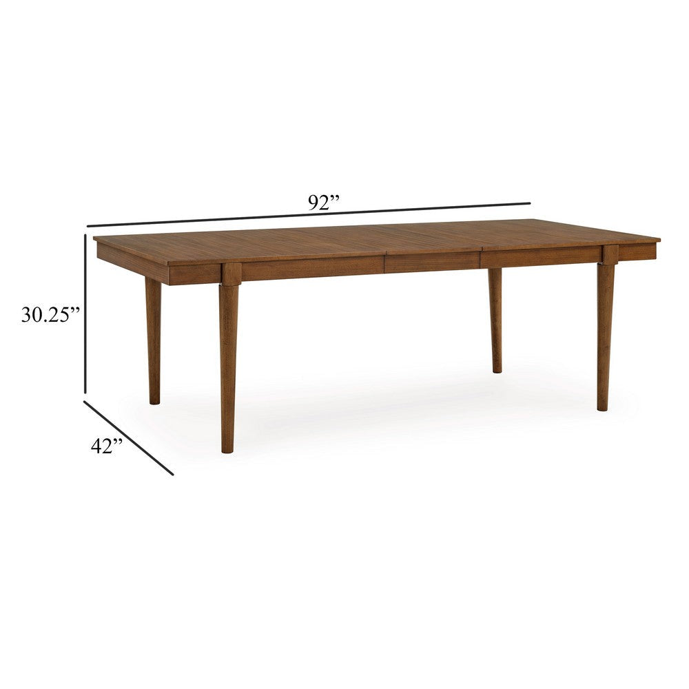 Ashley Jeyn Dining Table Tapered Legs Extendable 74-92 Inch Brown Hardwood BM329762
