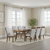 Ashley Jeyn Dining Table, Tapered Legs, Extendable 74-92 Inch Brown Hardwood