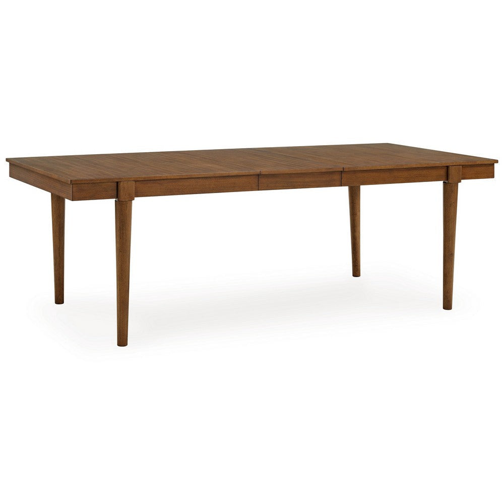 Ashley Jeyn Dining Table, Tapered Legs, Extendable 74-92 Inch Brown Hardwood