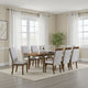 Ashley Jeyn Dining Table, Tapered Legs, Extendable 74-92 Inch Brown Hardwood